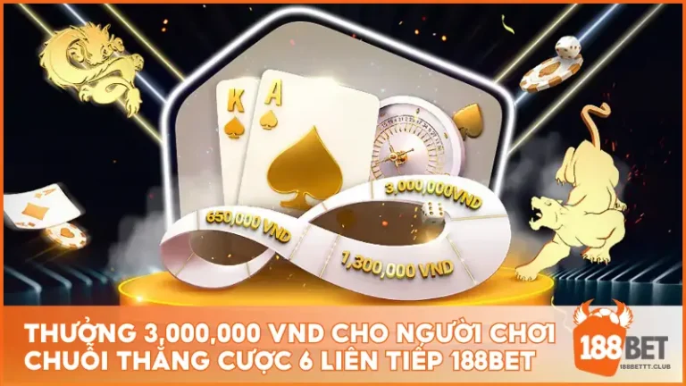 3,000,000 VND Cho Người Chơi Chuỗi Thắng Cược 6 Liên Tiếp