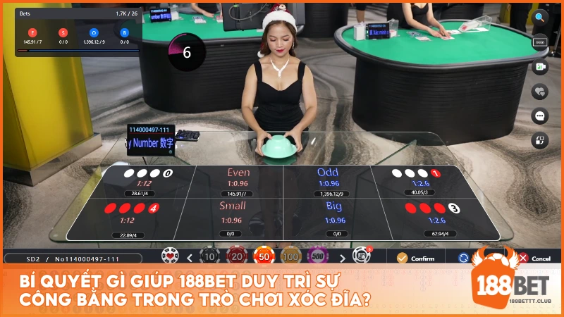 Bí quyết gì giúp 188BET duy trì sự công bằng trong trò chơi xóc đĩa