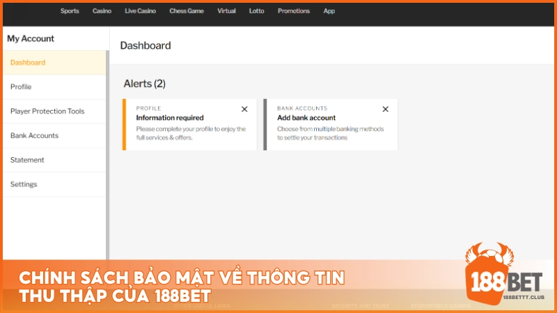 Chính sách bảo mật về thông tin thu thập của 188Bet 