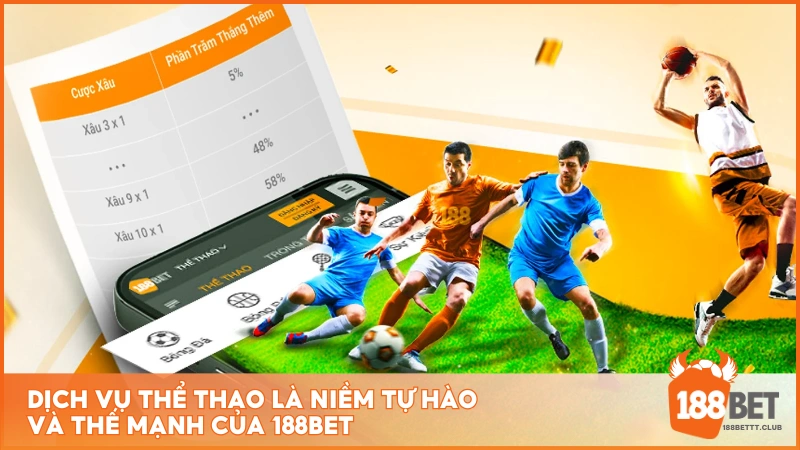 Dịch vụ Thể Thao là niềm tự hào và thế mạnh nổi bật của 188BET