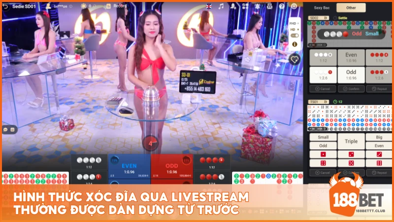 Hình thức Xóc Đĩa qua livestream thường được dàn dựng từ trước