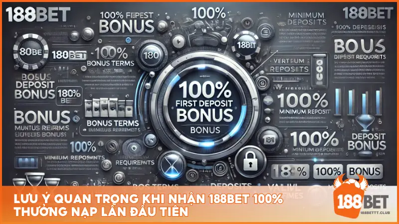 Lưu ý quan trọng khi nhận 188BET 100% thưởng nạp lần đầu tiên