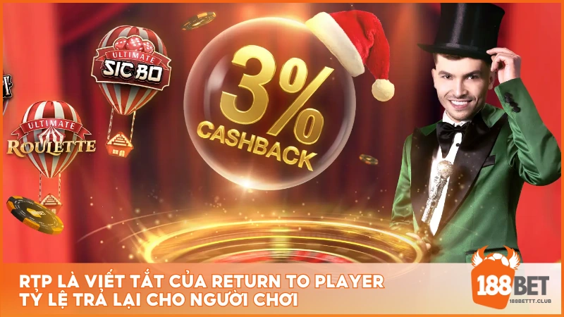 RTP là viết tắt của Return To Player tỷ lệ trả lại cho người chơi 