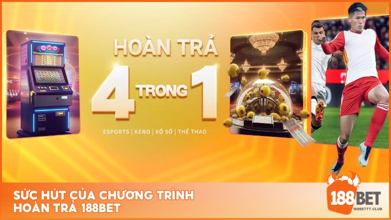 Sức hút của chương trình hoàn trả 188BET 