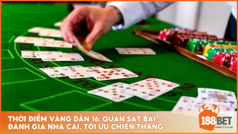 Thời điểm vàng dằn 16: Quan sát bài, đánh giá nhà cái, tối ưu chiến thắng