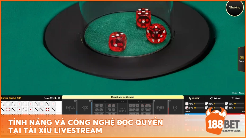 Tính năng và công nghệ độc quyền tại Tài Xỉu Livestream