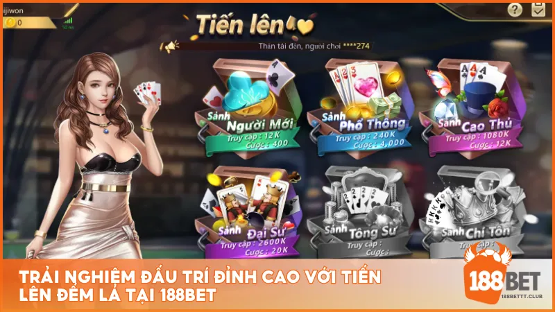 Trải nghiệm đấu trí đỉnh cao với Tiến Lên Đếm Lá tại 188BET